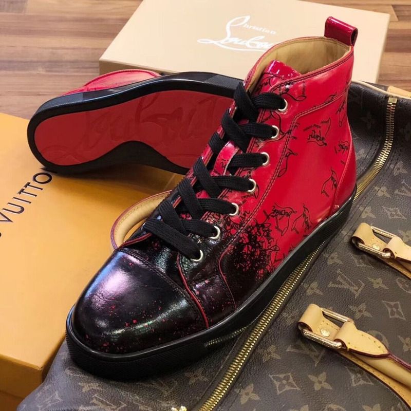 Ch**an louboutin l**is men''s flat in red