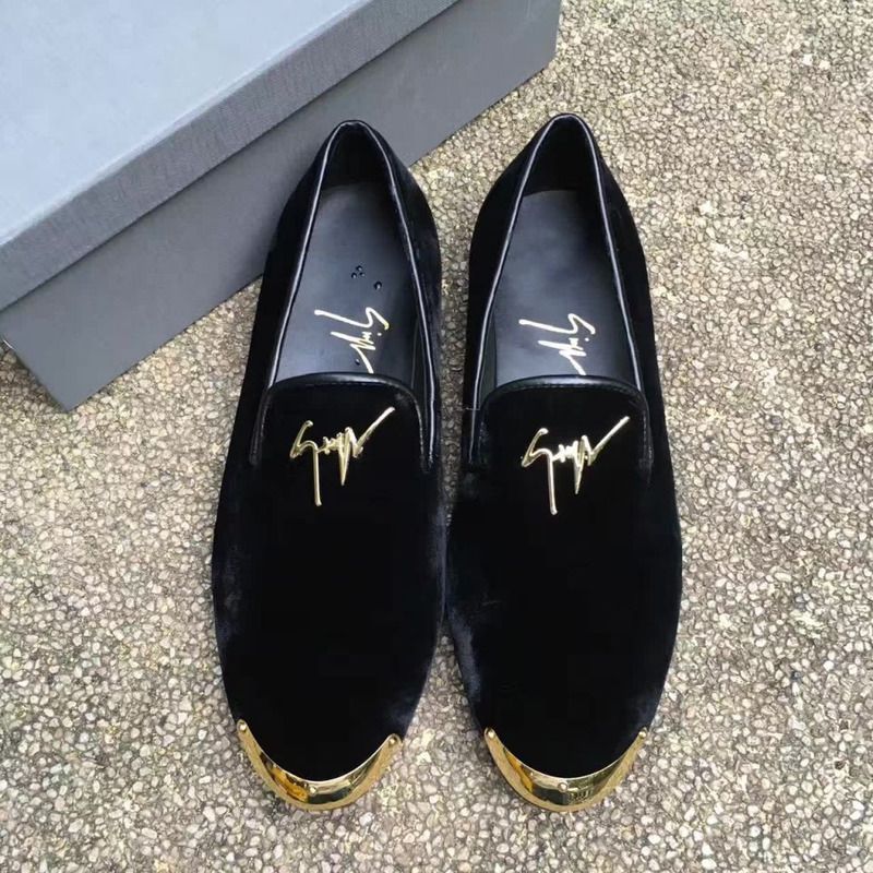 Giuseppe Zanotti Black Loafers With Golden Toe