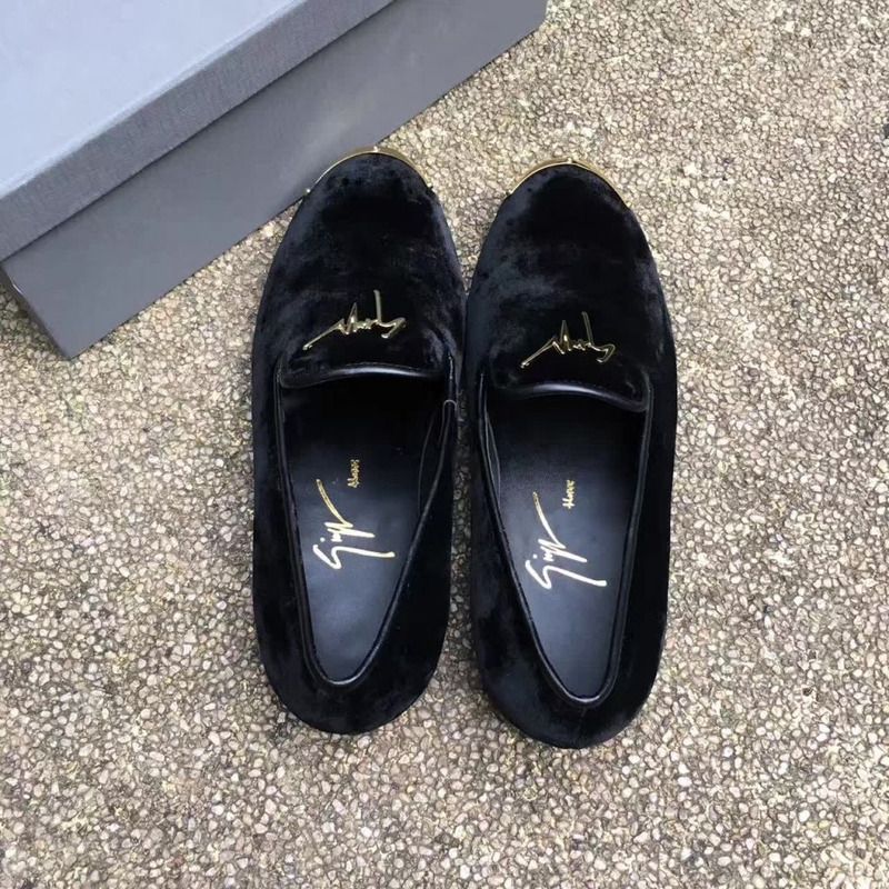 Giuseppe Zanotti Black Loafers With Golden Toe