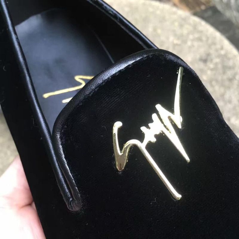 Giuseppe Zanotti Black Loafers With Golden Toe