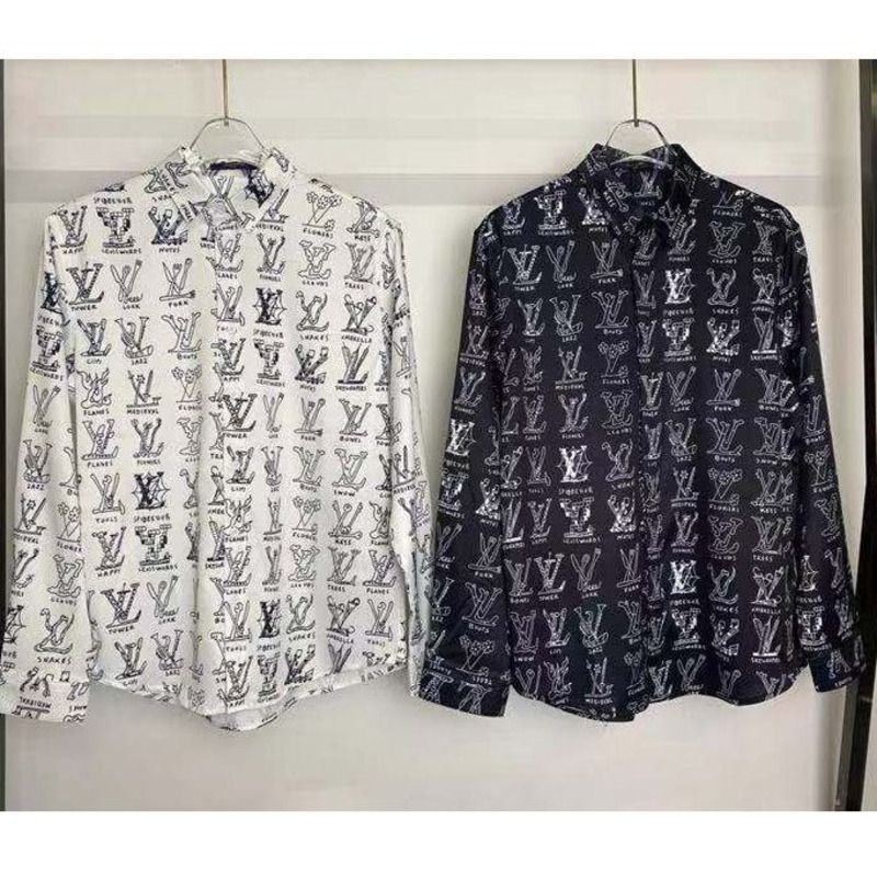 l**is V*t*n damier long sleeve shirt