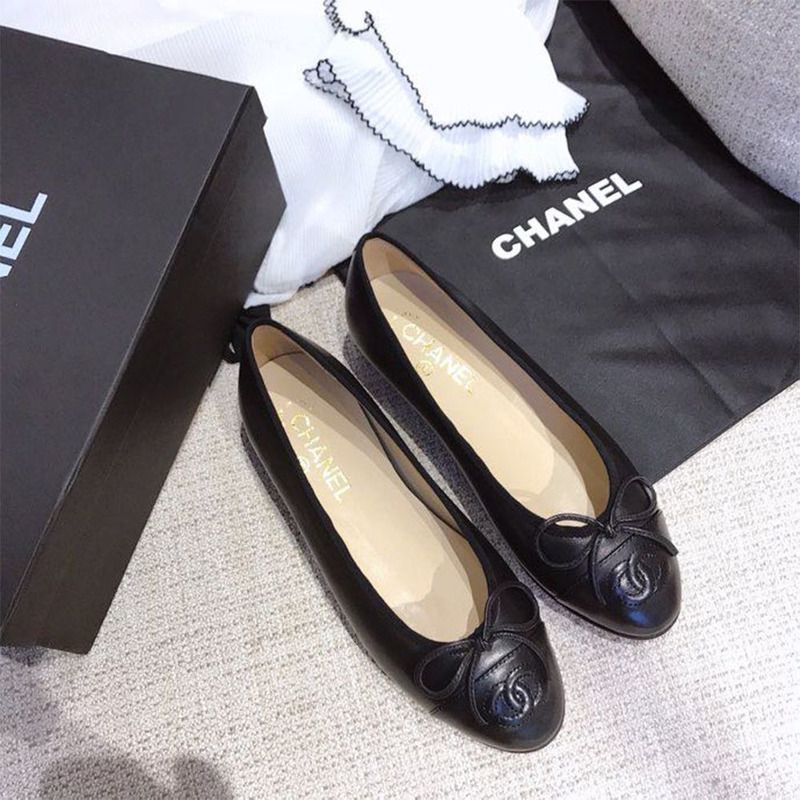 Ch*el logo ballet shoes