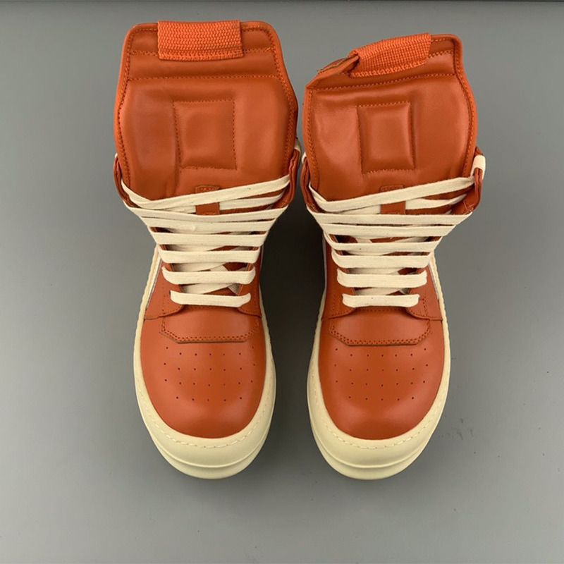 Rick Owens Geobasket High-Top Sneakers Orange