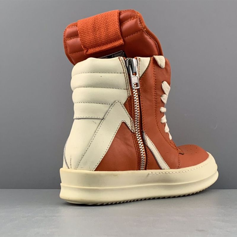 Rick Owens Geobasket High-Top Sneakers Orange