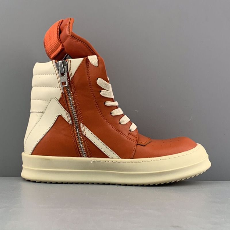 Rick Owens Geobasket High-Top Sneakers Orange