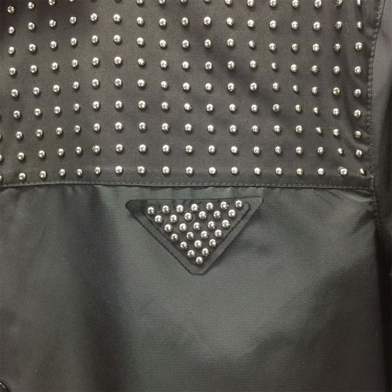 Pra*a studded re-nylon shirt