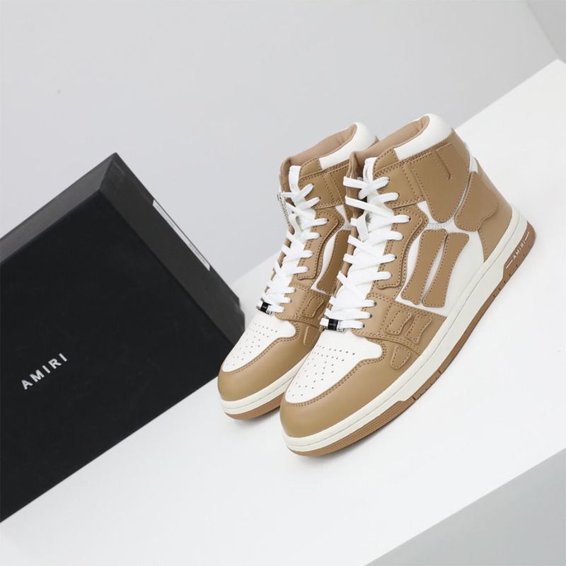 Amiri Skel-Top Hi Sneaker Brown/White