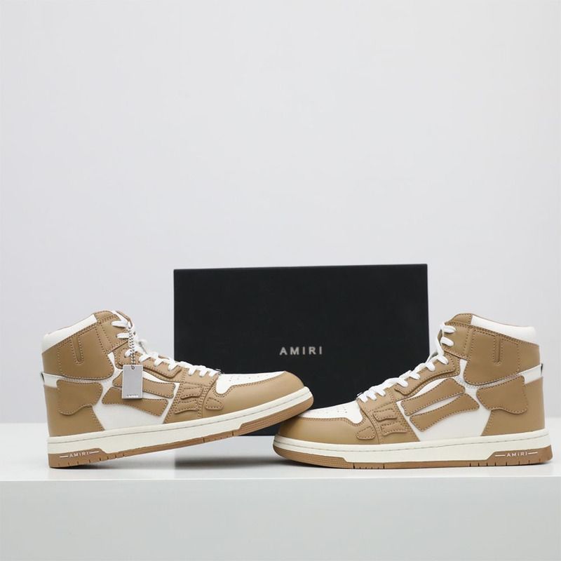 Amiri Skel-Top Hi Sneaker Brown/White