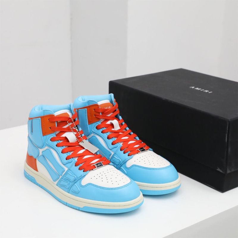 Amiri Skel-Top Hi Sneaker Blue/Orange