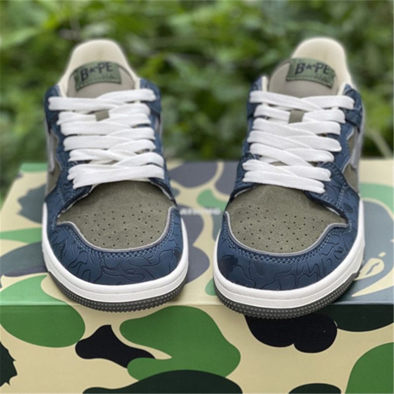 Bapesta Solebox Sneaker In Blue&Grass Green