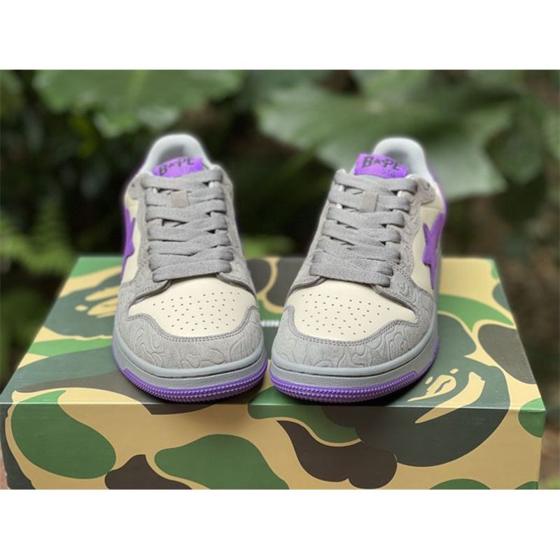 Bapesta Solebox Purple Star Sneaker In Grey