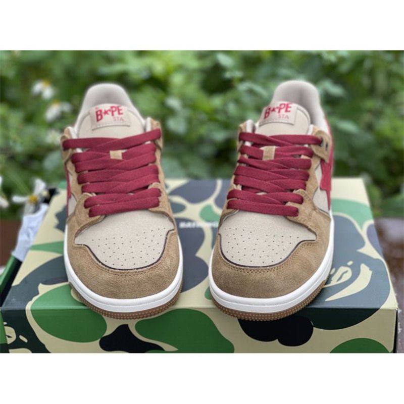 Bapesta Solebox Red Star Sneaker In Brown