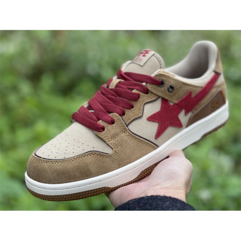 Bapesta Solebox Red Star Sneaker In Brown