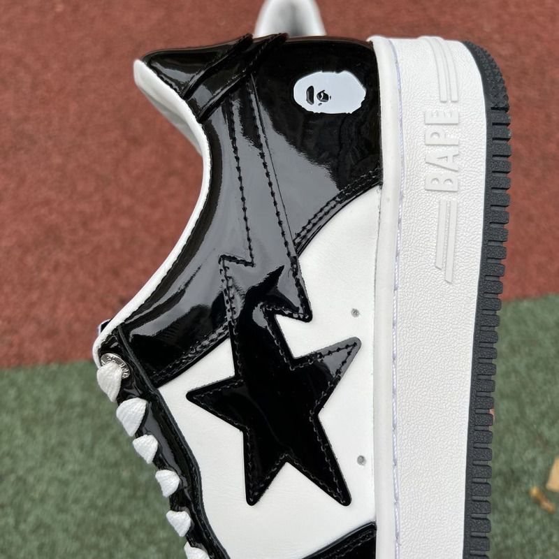 Bape Bapesta White Black Star Low Sneakers