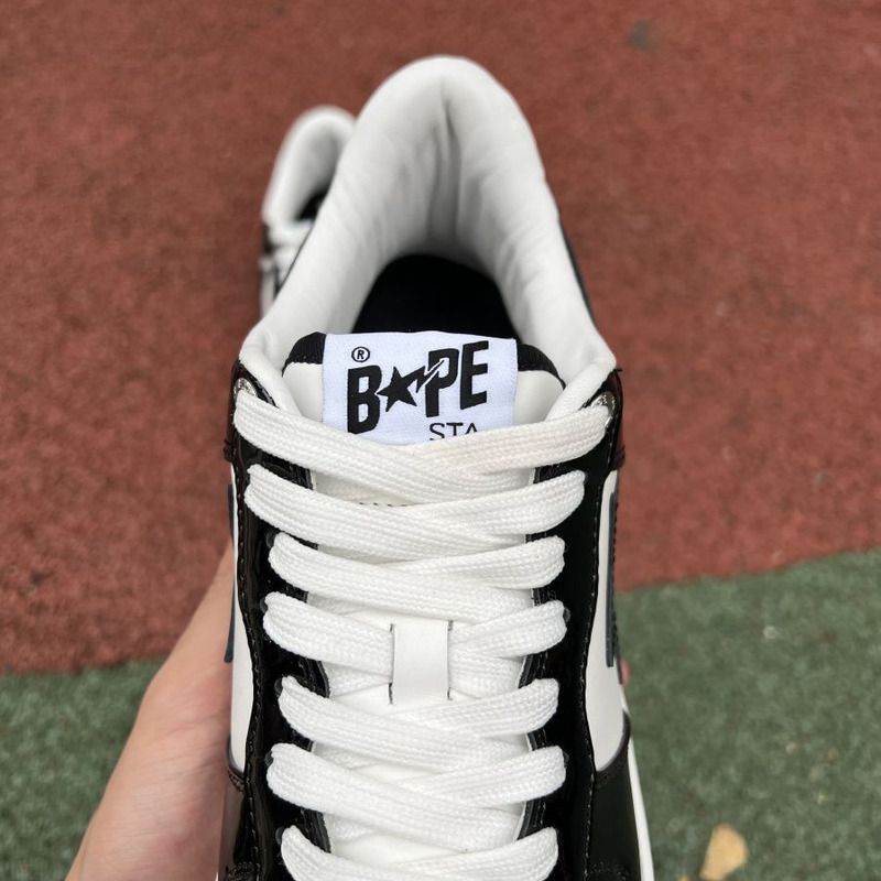 Bape Bapesta White Black Star Low Sneakers