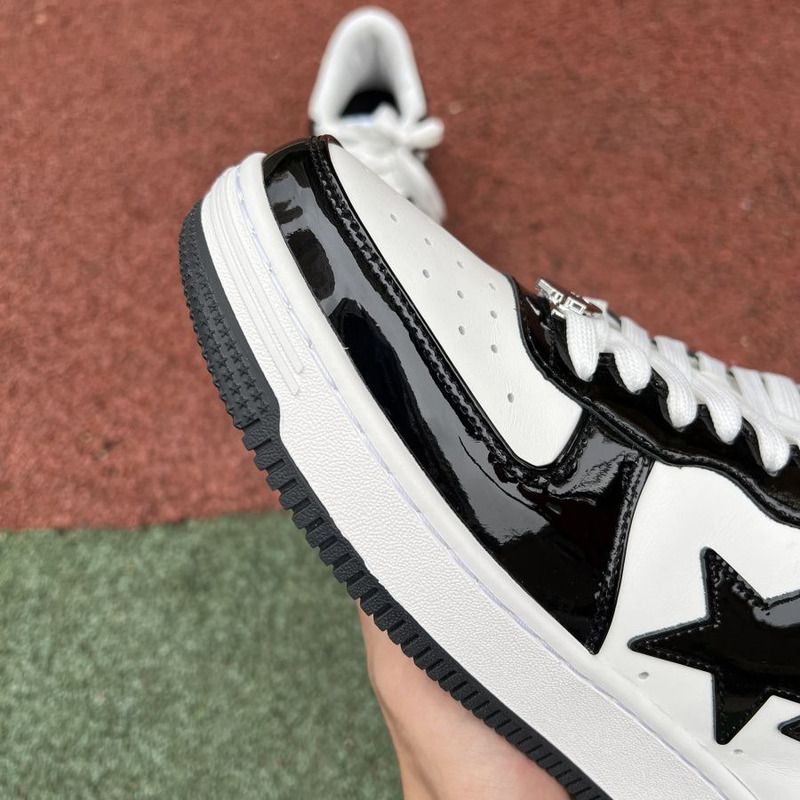 Bape Bapesta White Black Star Low Sneakers