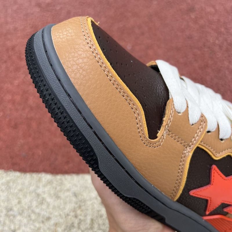 Bapesta Solebox Red Star Sneaker In Brown