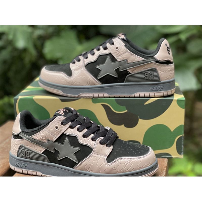 Bapesta Solebox Black Star Sneaker In Pink