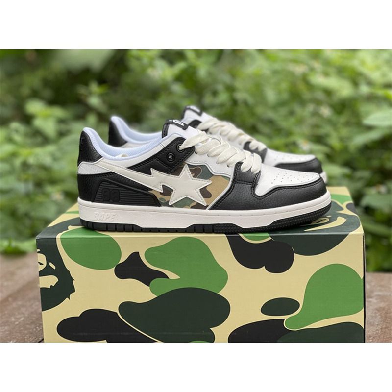 Bapesta X Nike White Star Sneaker In Camouflage