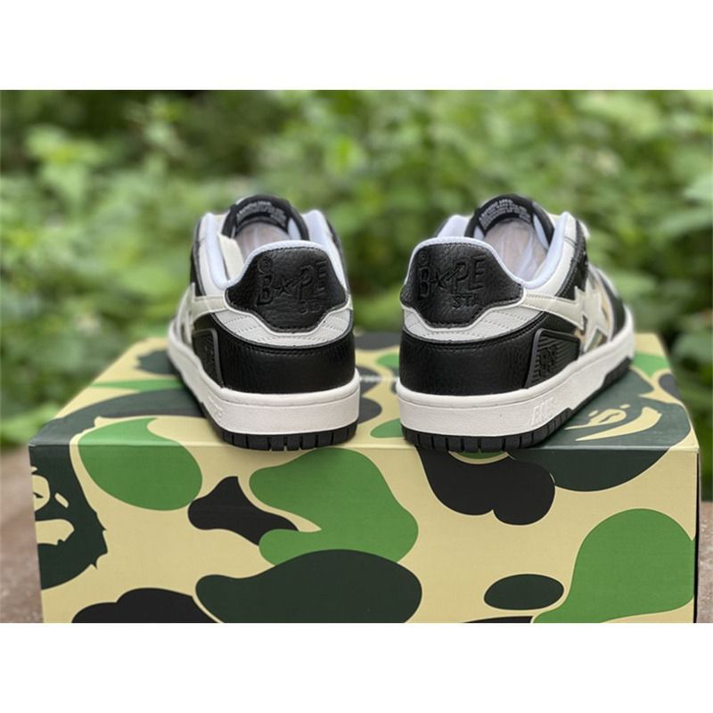 Bapesta X Nike White Star Sneaker In Camouflage