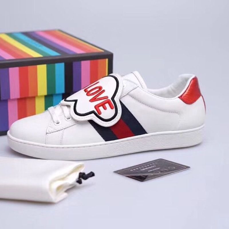 G*u*i new ace embroidered patch sneakers