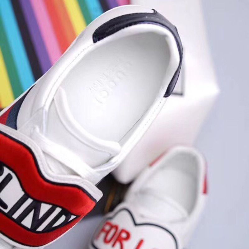 G*u*i new ace embroidered patch sneakers