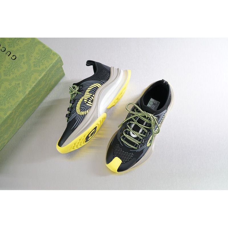 G*u*i run black yellow sneakers