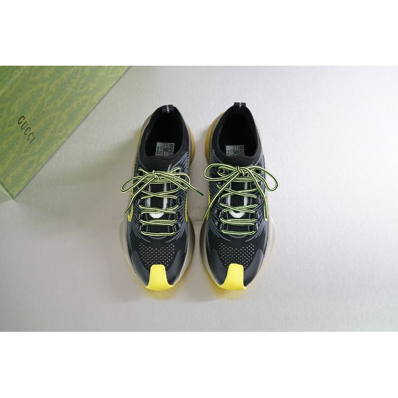 G*u*i run black yellow sneakers