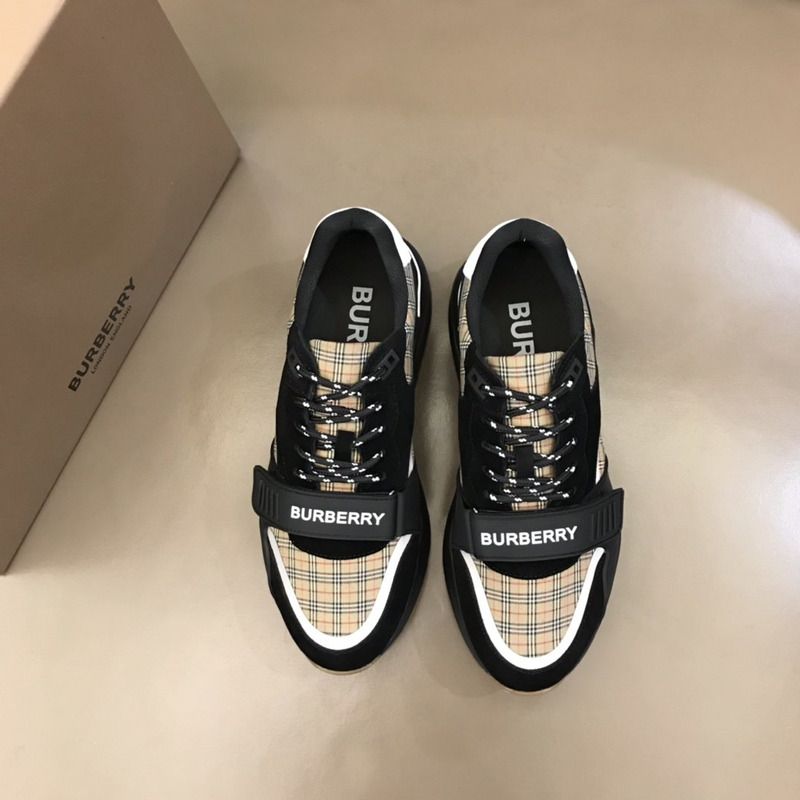 B**rry 30mm ramsey check & leather sneakers