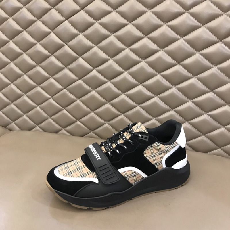 B**rry 30mm ramsey check & leather sneakers