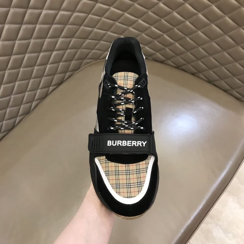 B**rry 30mm ramsey check & leather sneakers