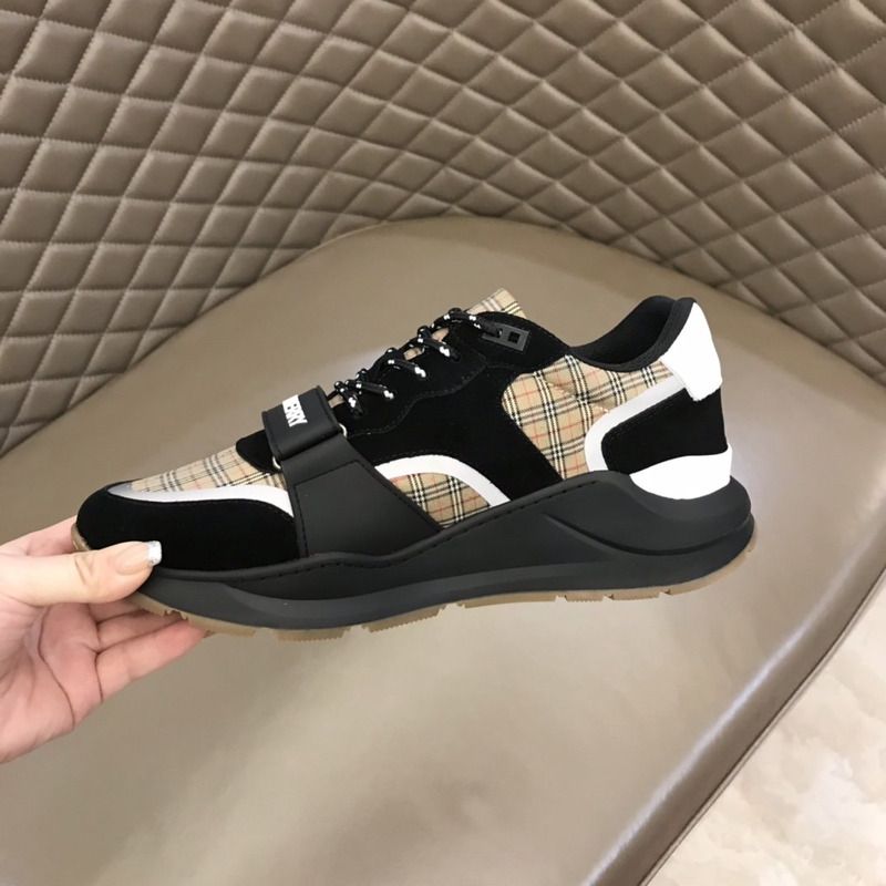 B**rry 30mm ramsey check & leather sneakers