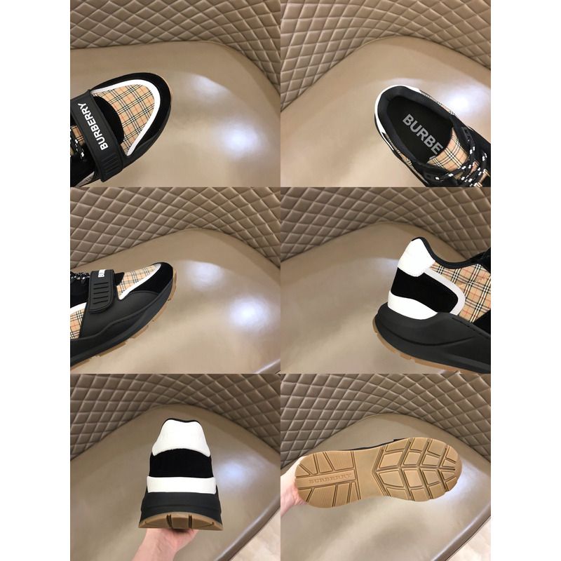 B**rry 30mm ramsey check & leather sneakers