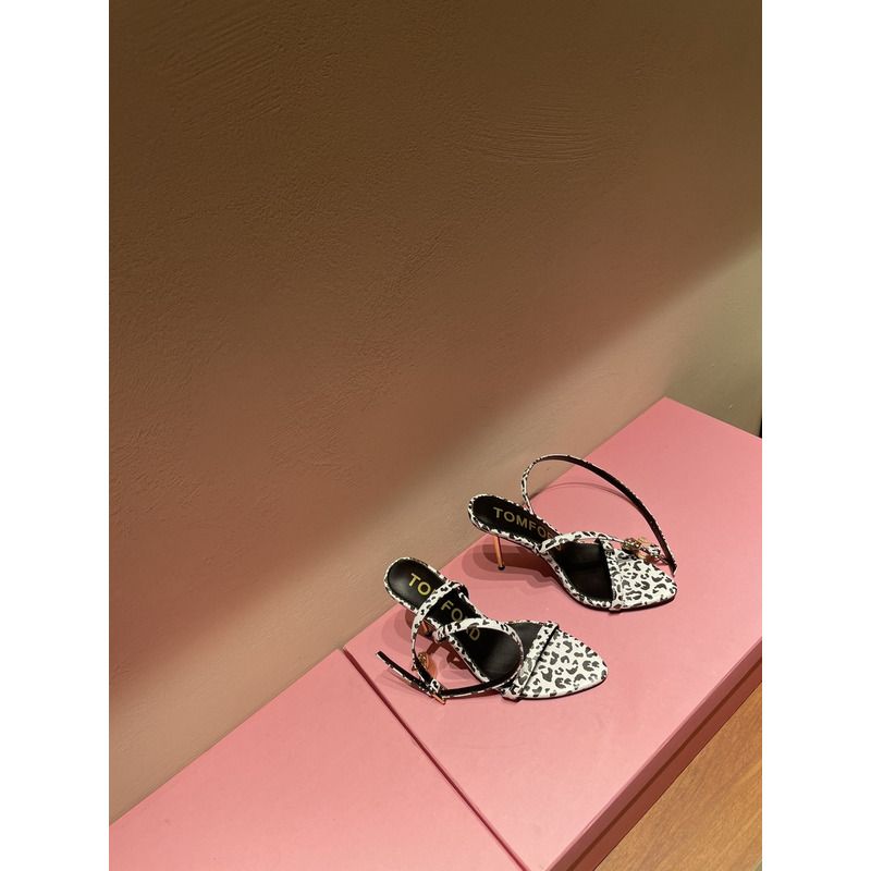 Tom Ford Cow pattern PADLOCK SANDALS