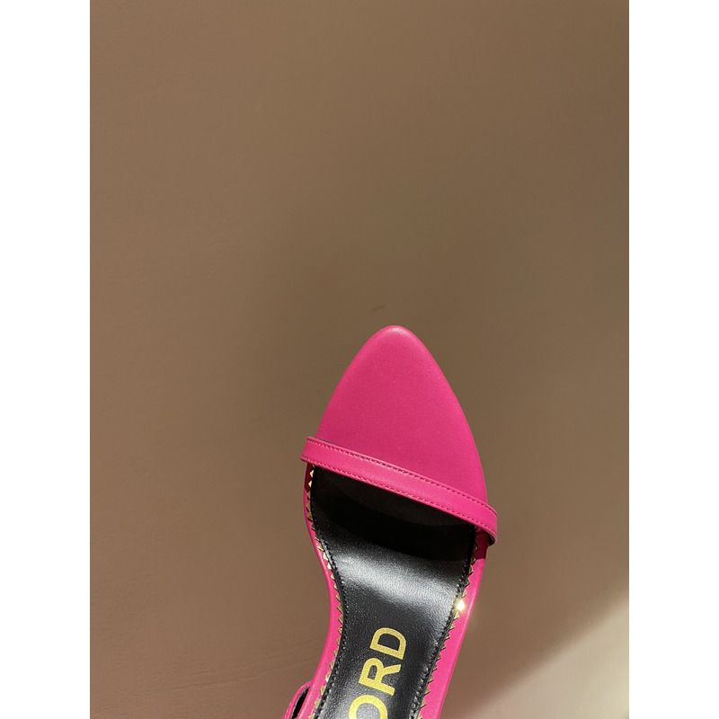 TOM FORD  PADLOCK POINTY NAKED SANDAL IN PINK