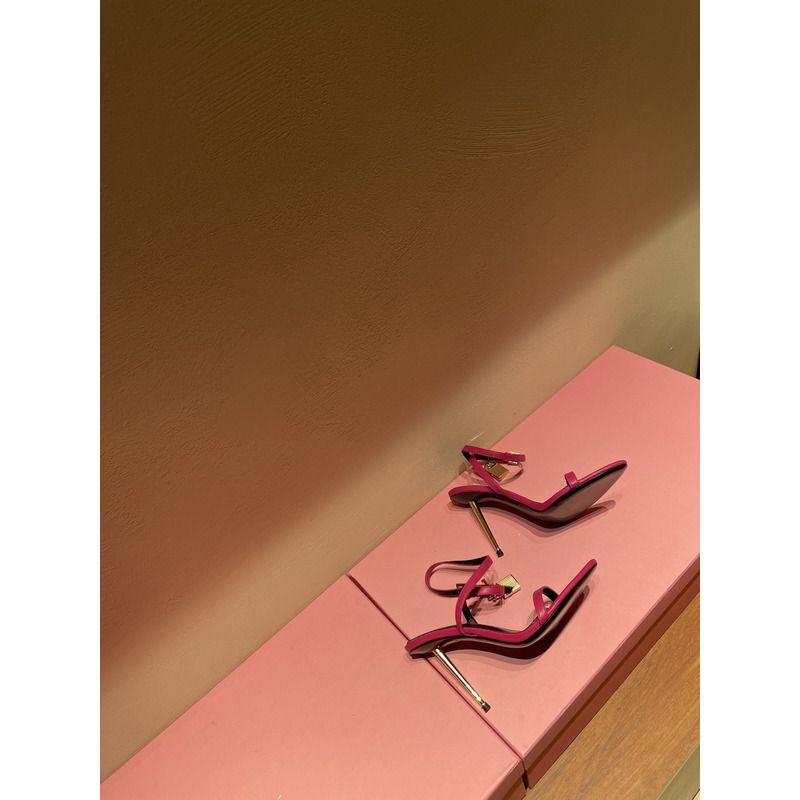 TOM FORD  PADLOCK POINTY NAKED SANDAL IN PINK