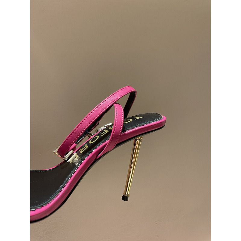 TOM FORD  PADLOCK POINTY NAKED SANDAL IN PINK