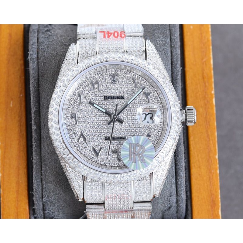 LUXURY QUALITY ROLEX Gypsophila Watch Set with Top Swarovski Diamonds