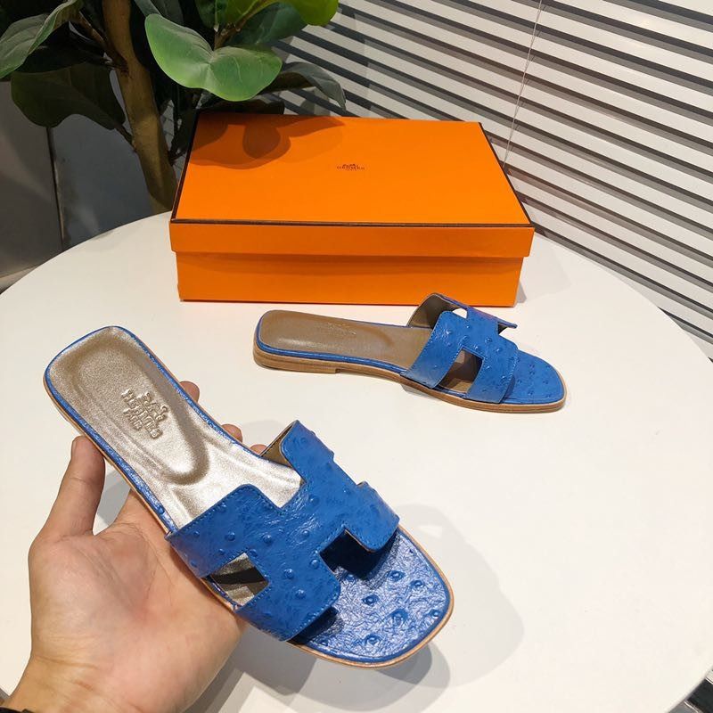 H**mes oasis sandals in blue