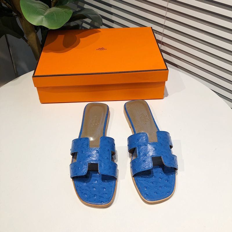 H**mes oasis sandals in blue