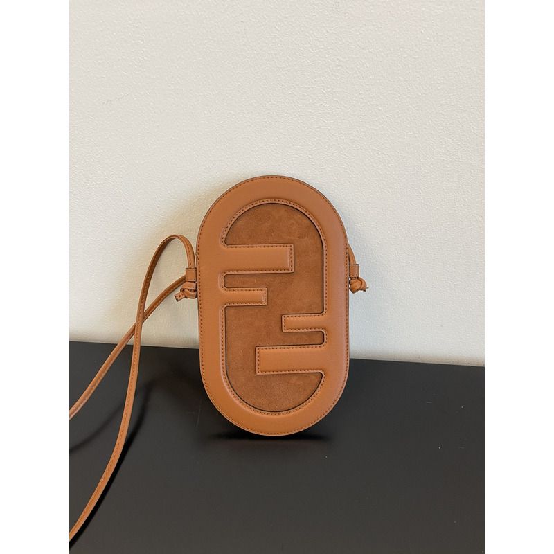 F**di o’lock phone purse brown