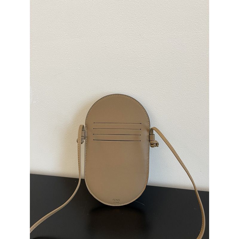 F**di o’lock phone purse light brown