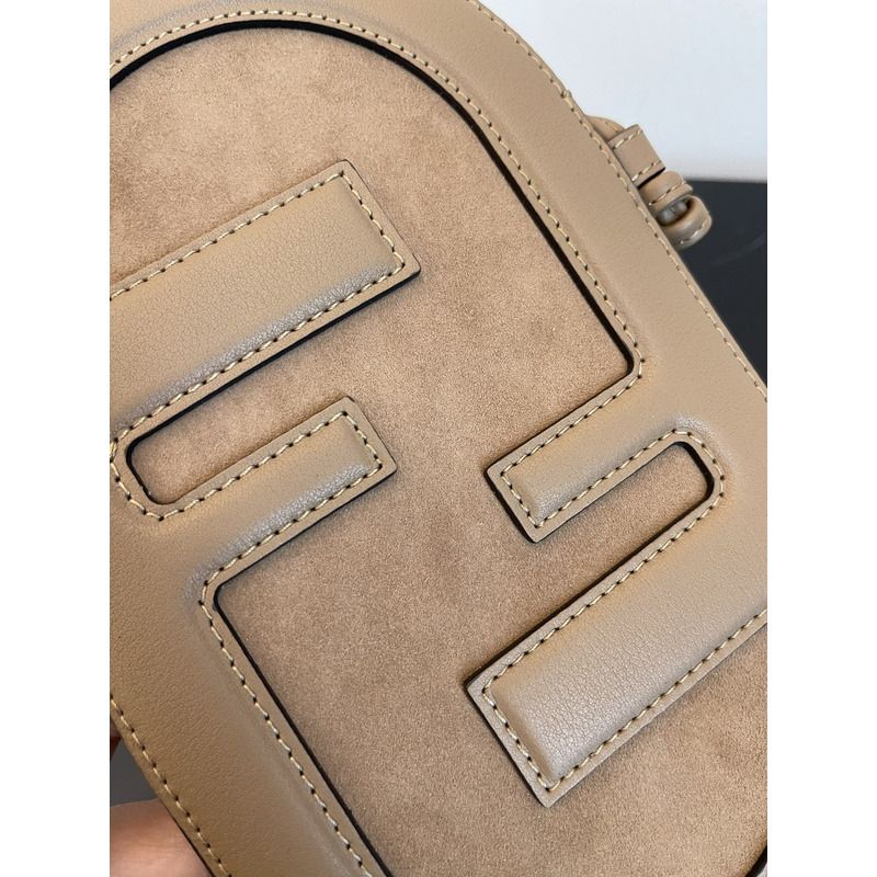 F**di o’lock phone purse light brown