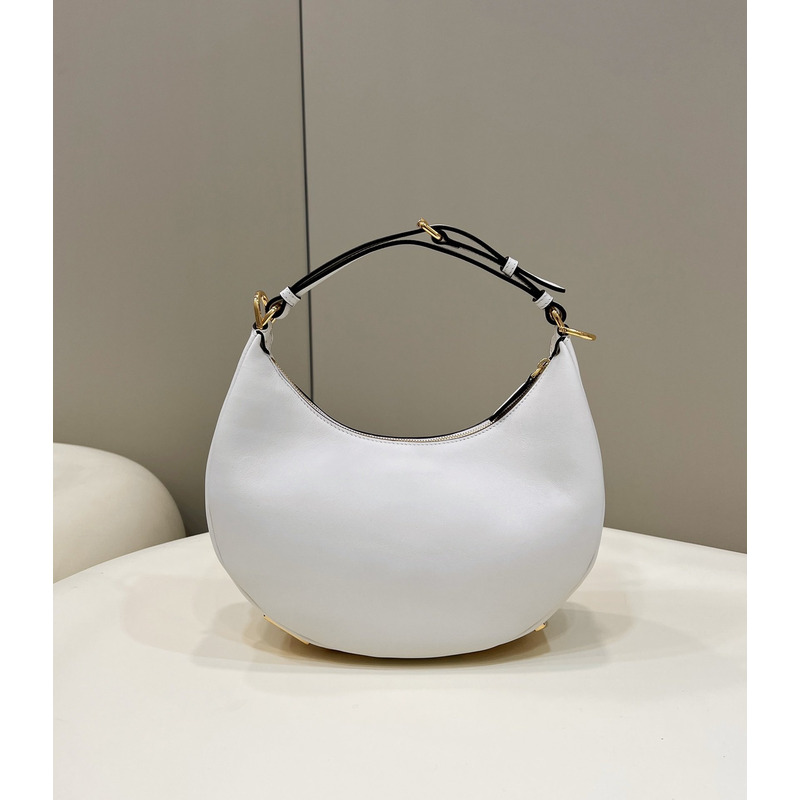 F**di graphy small leather bag white