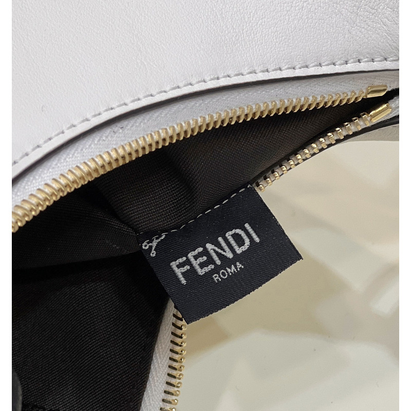 F**di graphy small leather bag white