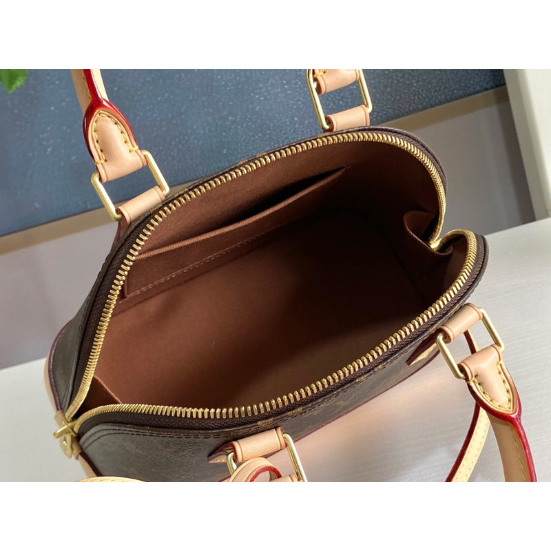 Lv Alma Canvas Medium Handbag Brown