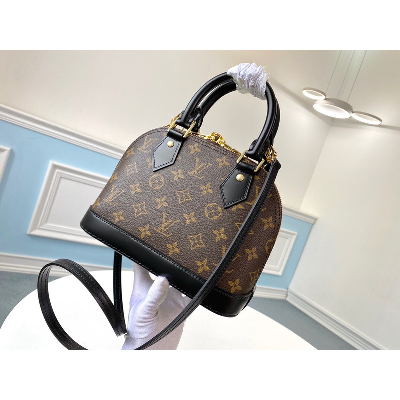 LV Alma Canvas Medium  Handbag Black