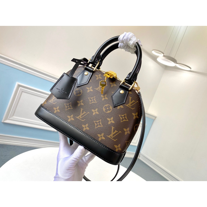 LV Alma Canvas Medium  Handbag Black