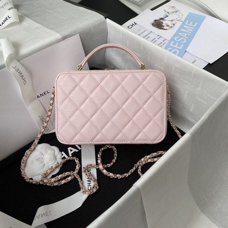 Ch*el ap2634 small vanity with chain bag pink