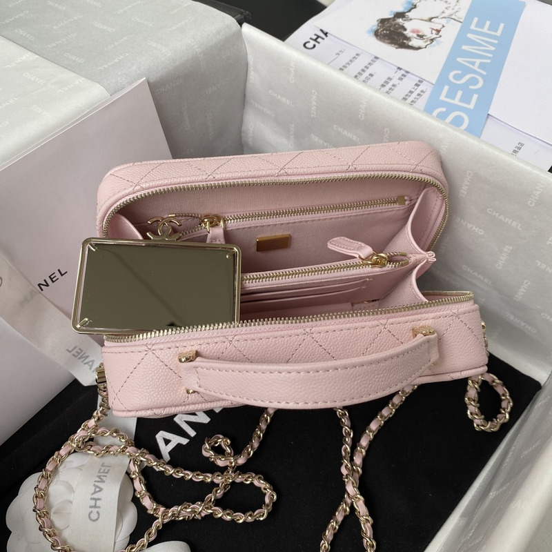 Ch*el ap2634 small vanity with chain bag pink